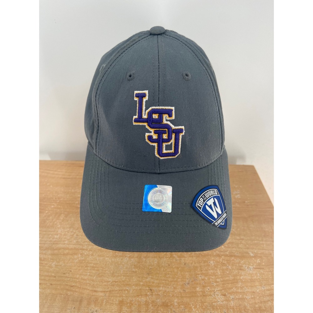 Top of the World LSU Tigers Mens Gray Adjustable Strapback Baseball Cap Hat